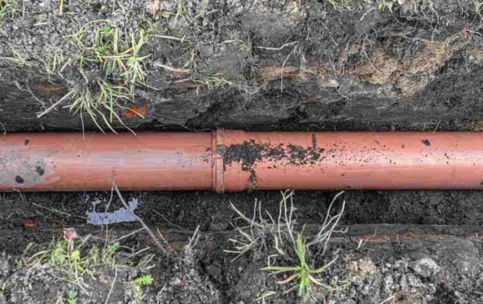signs of a broken sewer line